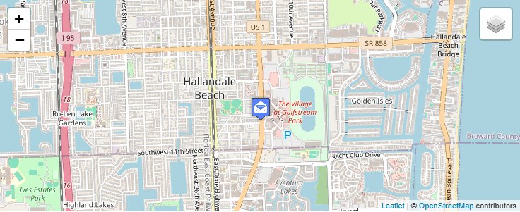 Map of ZIP Code 33008 in Hallandale, FL — click to open interactive map