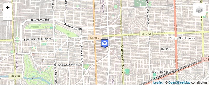 Map of ZIP Code 33114 in Coral Gables, FL — click to open interactive map