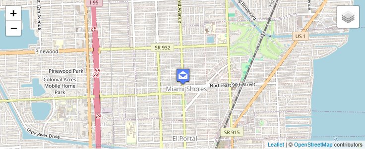 Map of ZIP Code 33153 in Miami, FL — click to open interactive map