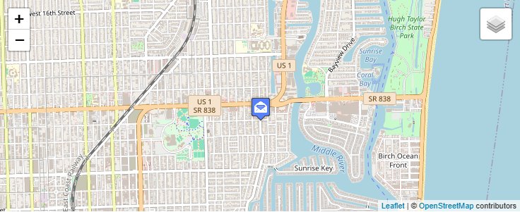Map of ZIP Code 33349 in Fort Lauderdale, FL — click to open interactive map