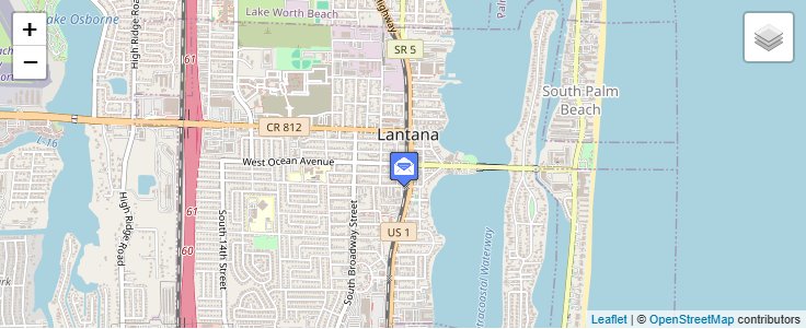 Map of ZIP Code 33465 in Lake Worth, FL — click to open interactive map