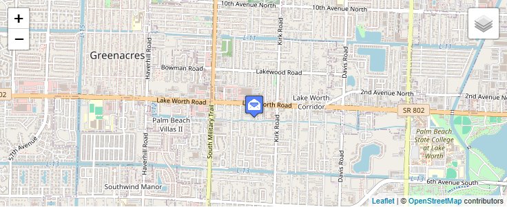 Map of ZIP Code 33466 in Lake Worth, FL — click to open interactive map