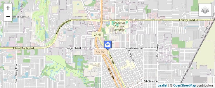 Map of ZIP Code 33539 in Zephyrhills, FL — click to open interactive map