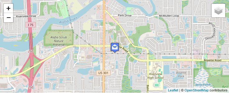 Map of ZIP Code 33568 in Riverview, FL — click to open interactive map