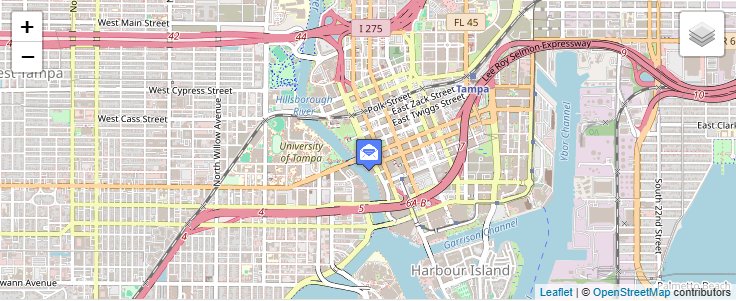 Map of ZIP Code 33601 in Tampa, FL — click to open interactive map