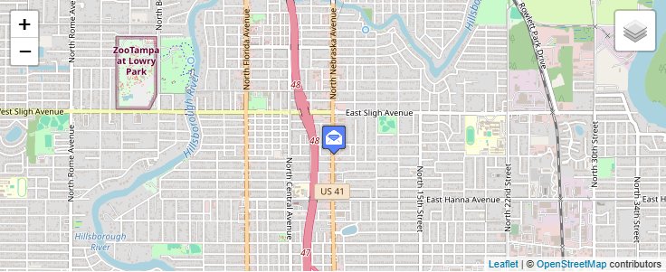 Map of ZIP Code 33673 in Tampa, FL — click to open interactive map