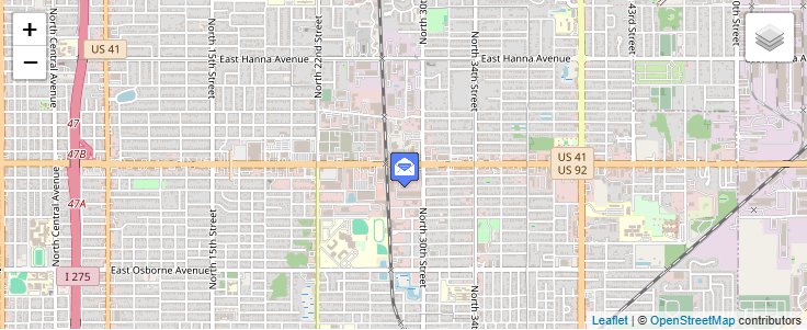Map of ZIP Code 33680 in Tampa, FL — click to open interactive map