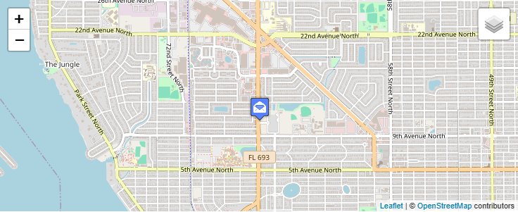 Map of ZIP Code 33743 in Saint Petersburg, FL — click to open interactive map