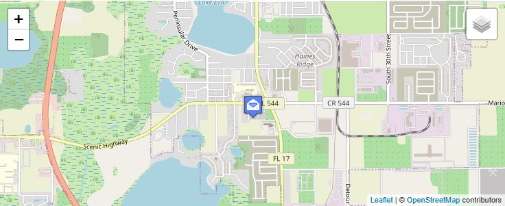 Map of ZIP Code 33845 in Haines City, FL — click to open interactive map