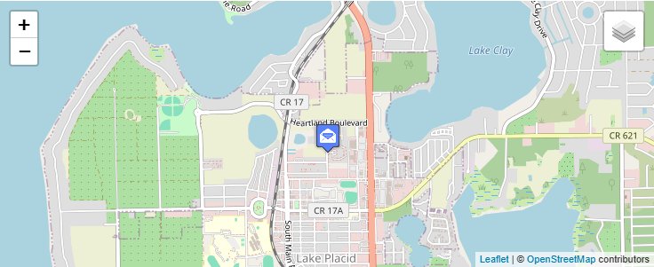 Map of ZIP Code 33862 in Lake Placid, FL — click to open interactive map