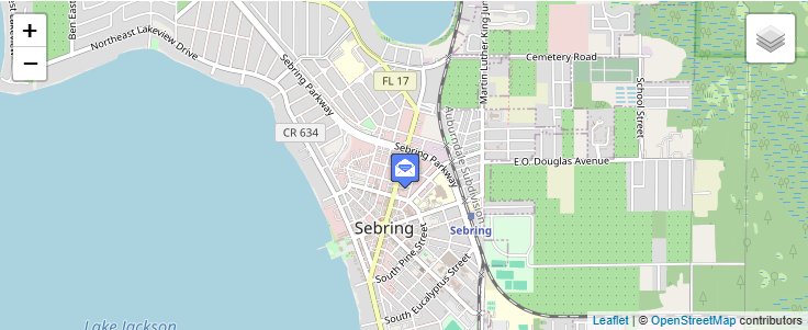 Map of ZIP Code 33871 in Sebring, FL — click to open interactive map