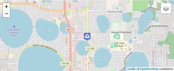 Map of ZIP Code 33885 in Winter Haven, FL — click to open interactive map