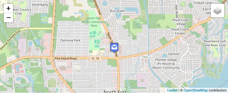 Map of ZIP Code 33918 in North Fort Myers, FL — click to open interactive map