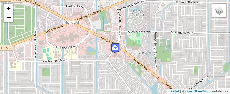 Map of ZIP Code 33938 in Murdock, FL — click to open interactive map