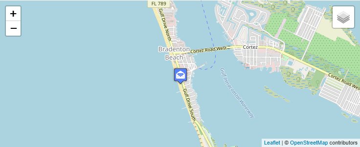 Map of ZIP Code 34218 in Holmes Beach, FL — click to open interactive map