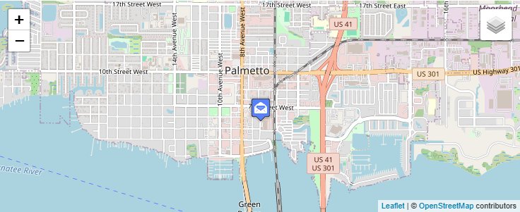 Map of ZIP Code 34220 in Palmetto, FL — click to open interactive map