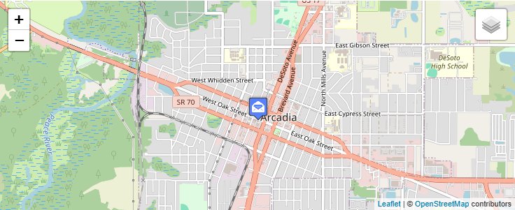 Map of ZIP Code 34265 in Arcadia, FL — click to open interactive map