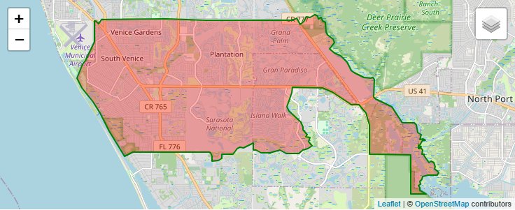 ZIP Code 34293 - Venice, Florida | Map, Demographics, Income