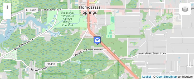 Map of ZIP Code 34447 in Homosassa Springs, FL — click to open interactive map
