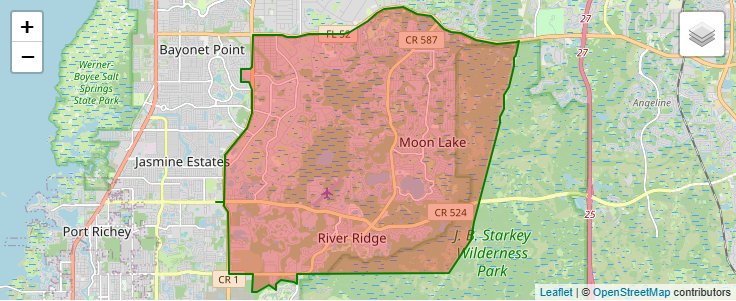 ZIP Code 34654 - New Port Richey, Florida | Map, Demographics
