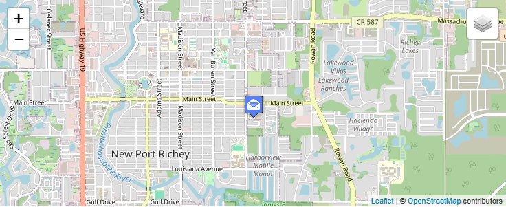 Map of ZIP Code 34656 in New Port Richey, FL — click to open interactive map