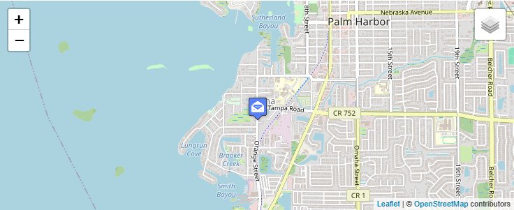 Map of ZIP Code 34660 in Ozona, FL — click to open interactive map