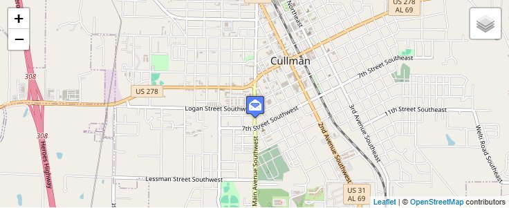 Map of ZIP Code 35056 in Cullman, AL — click to open interactive map