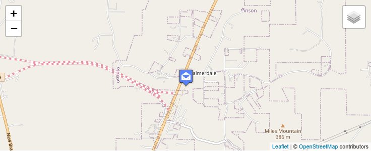Map of ZIP Code 35123 in Palmerdale, AL — click to open interactive map