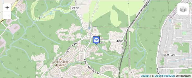Map of ZIP Code 35142 in Shannon, AL — click to open interactive map