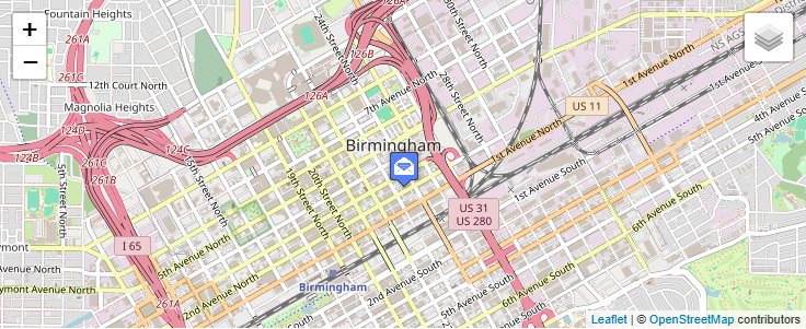 Map of ZIP Code 35270 in Birmingham, AL — click to open interactive map