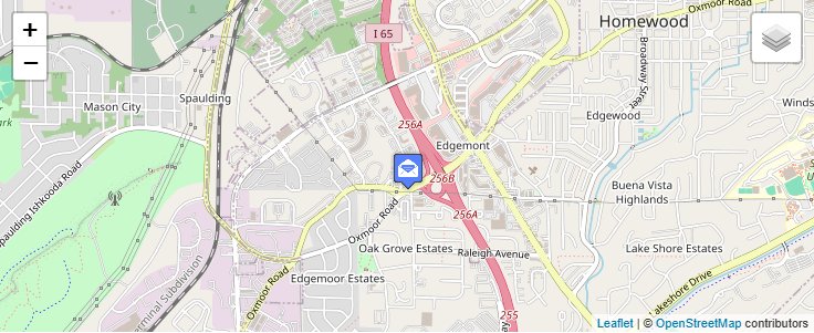 Map of ZIP Code 35293 in Birmingham, AL — click to open interactive map