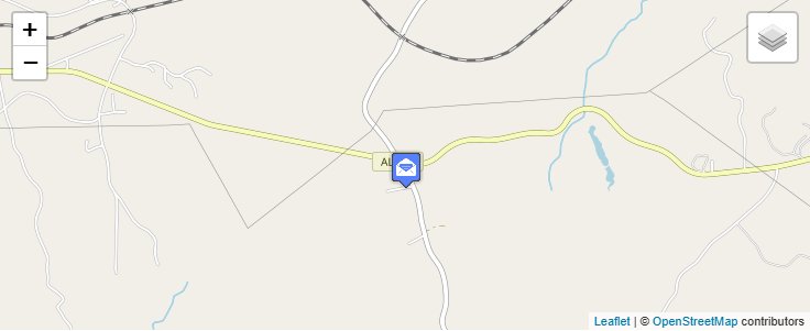 Map of ZIP Code 35478 in Peterson, AL — click to open interactive map