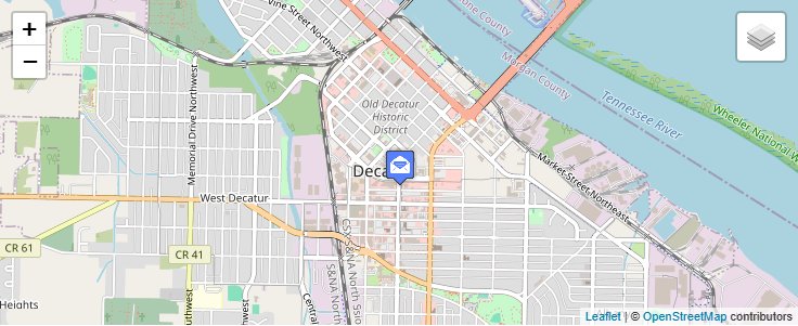 Map of ZIP Code 35609 in Decatur, AL — click to open interactive map