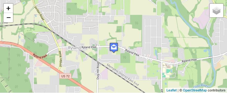 Map of ZIP Code 35767 in Ryland, AL — click to open interactive map