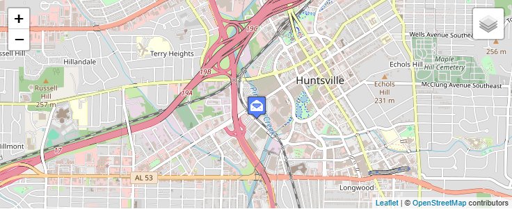 Map of ZIP Code 35804 in Huntsville, AL — click to open interactive map