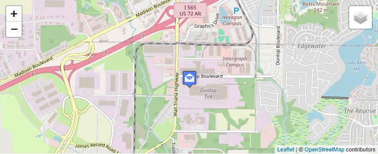 Map of ZIP Code 35894 in Huntsville, AL — click to open interactive map
