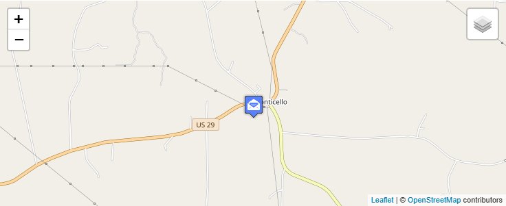 Map of ZIP Code 36061 in Perote, AL — click to open interactive map