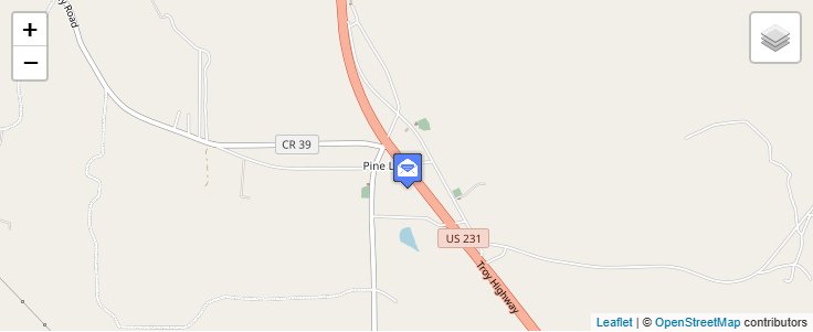 Map of ZIP Code 36065 in Pine Level, AL — click to open interactive map