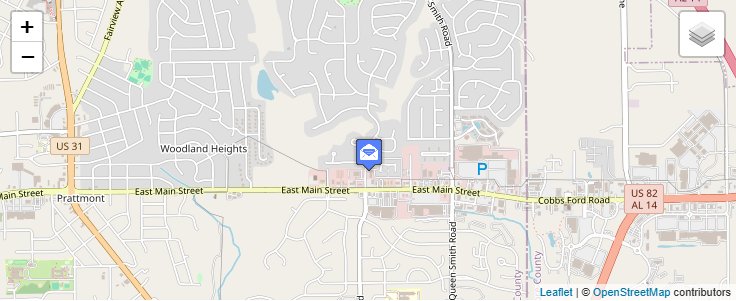 Map of ZIP Code 36068 in Prattville, AL — click to open interactive map