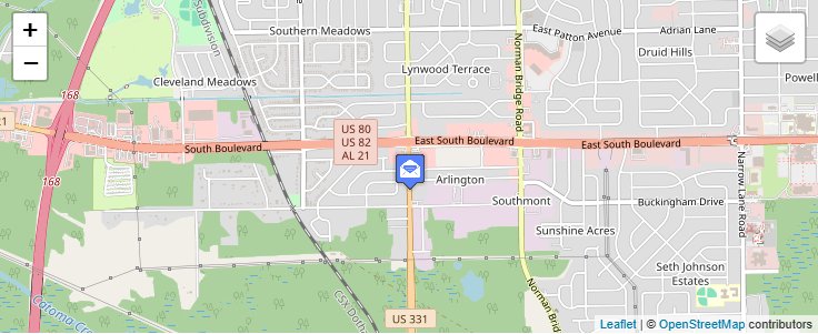 Map of ZIP Code 36125 in Montgomery, AL — click to open interactive map