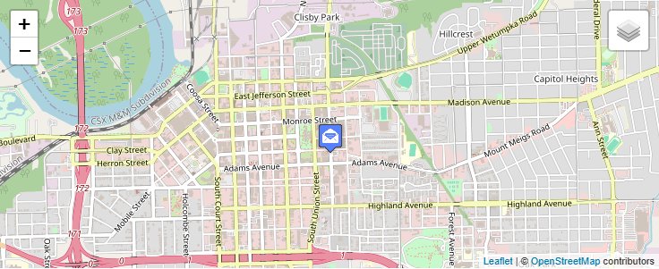 Map of ZIP Code 36140 in Montgomery, AL — click to open interactive map