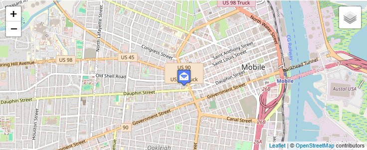 Map of ZIP Code 36640 in Mobile, AL — click to open interactive map