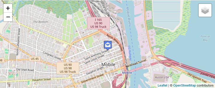 Map of ZIP Code 36641 in Mobile, AL — click to open interactive map