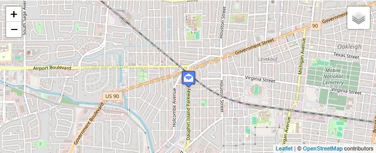 Map of ZIP Code 36660 in Mobile, AL — click to open interactive map