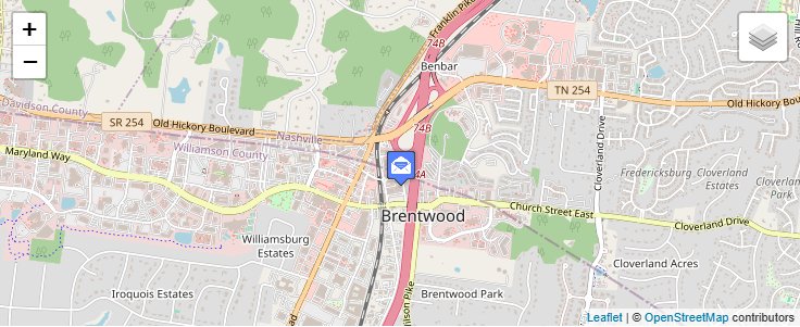 Map of ZIP Code 37024 in Brentwood, TN — click to open interactive map