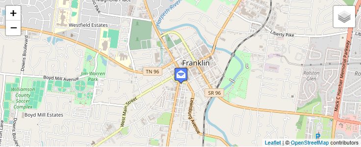 Map of ZIP Code 37065 in Franklin, TN — click to open interactive map