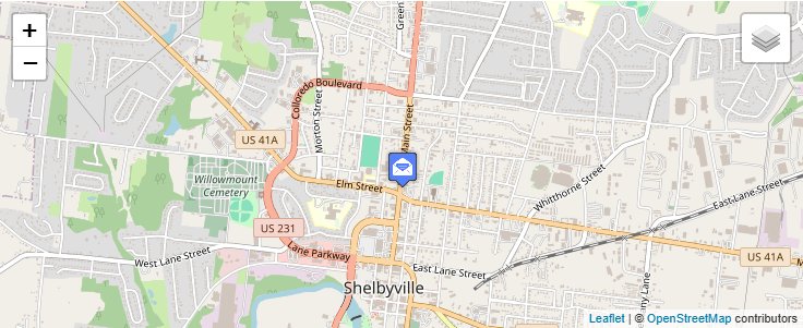 Map of ZIP Code 37162 in Shelbyville, TN — click to open interactive map