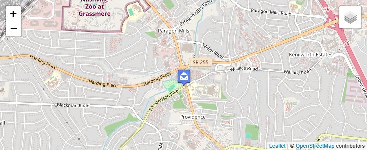 Map of ZIP Code 37222 in Nashville, TN — click to open interactive map