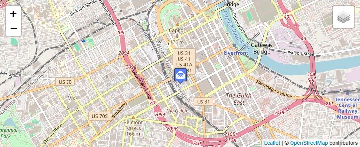 Map of ZIP Code 37230 in Nashville, TN — click to open interactive map