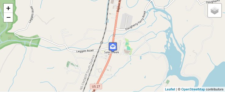 Map of ZIP Code 37304 in Bakewell, TN — click to open interactive map